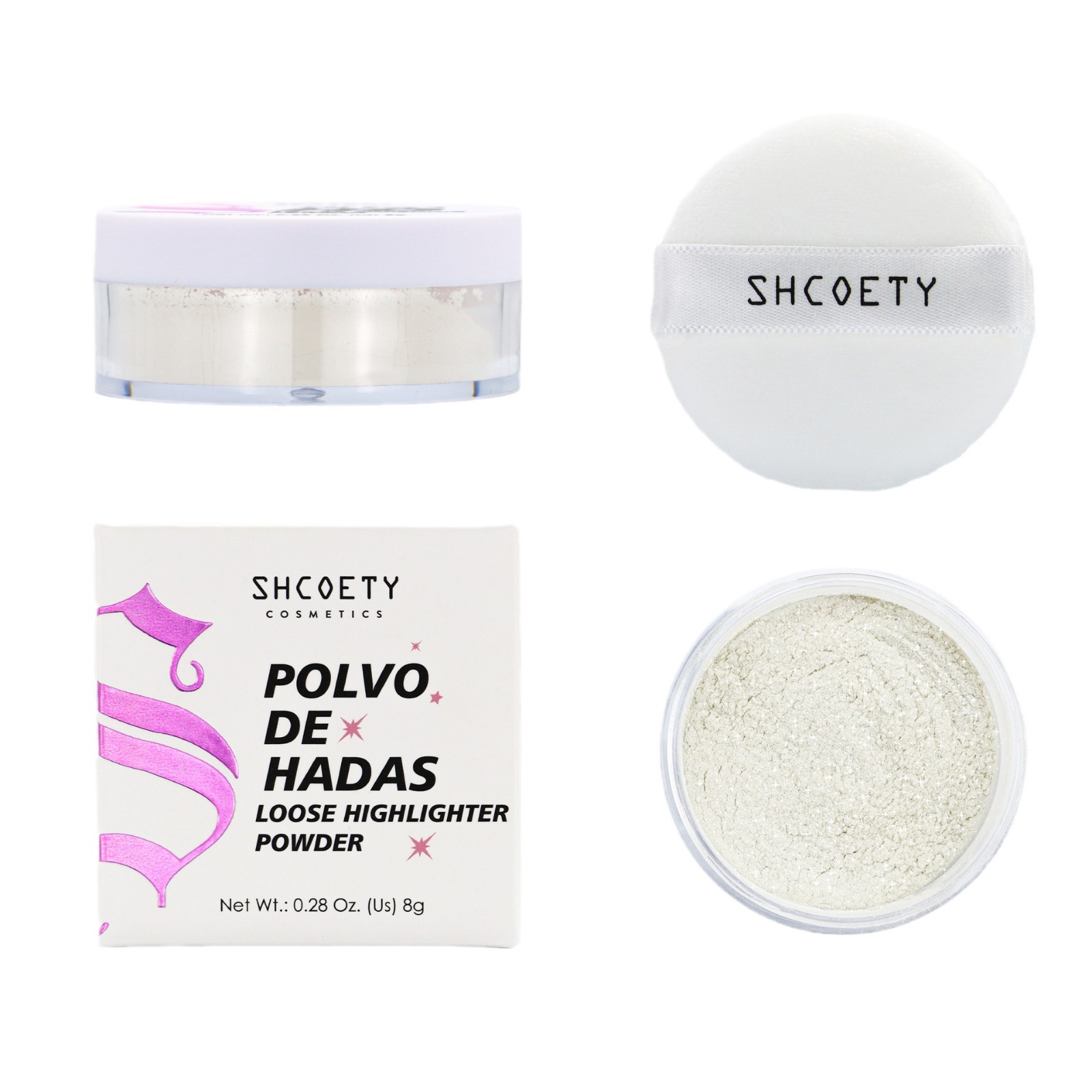 SHCOETY Highlighter Powder is waterproof, sweat-proof, does not smudge, concealer loose powder, light nude contouring and setting powder, cross-border makeup Item Picture