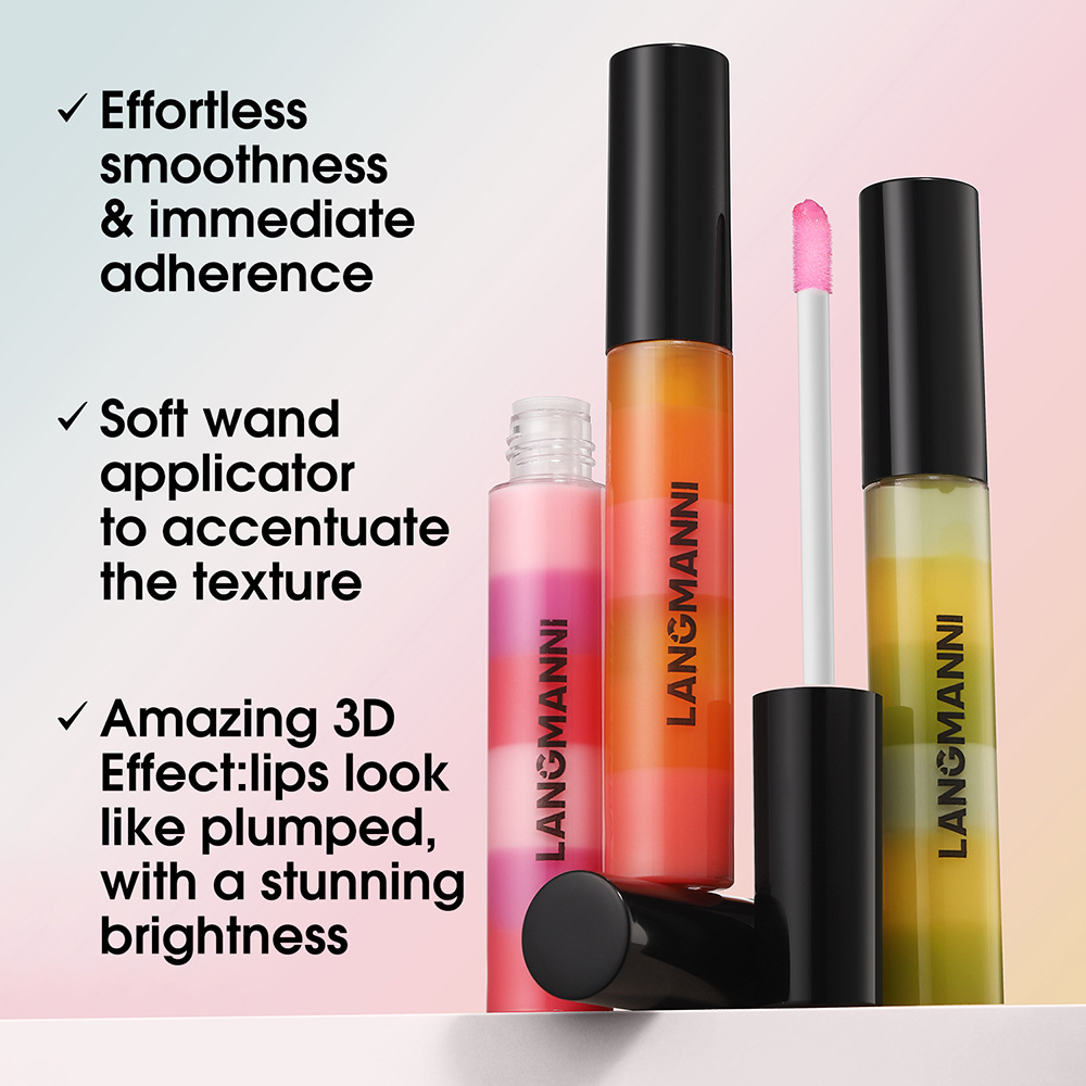 LANGMANNI Layered Lip Oil Rainbow Color Lip Oil details Picture