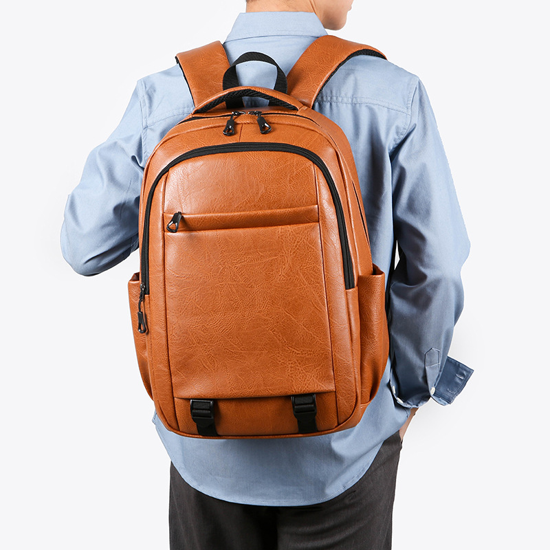 2024 New style backpack, simple commuting computer bag, cross-border wholesale, men's trendy edition, large-capacity schoolbag for junior and senior high school students details Picture