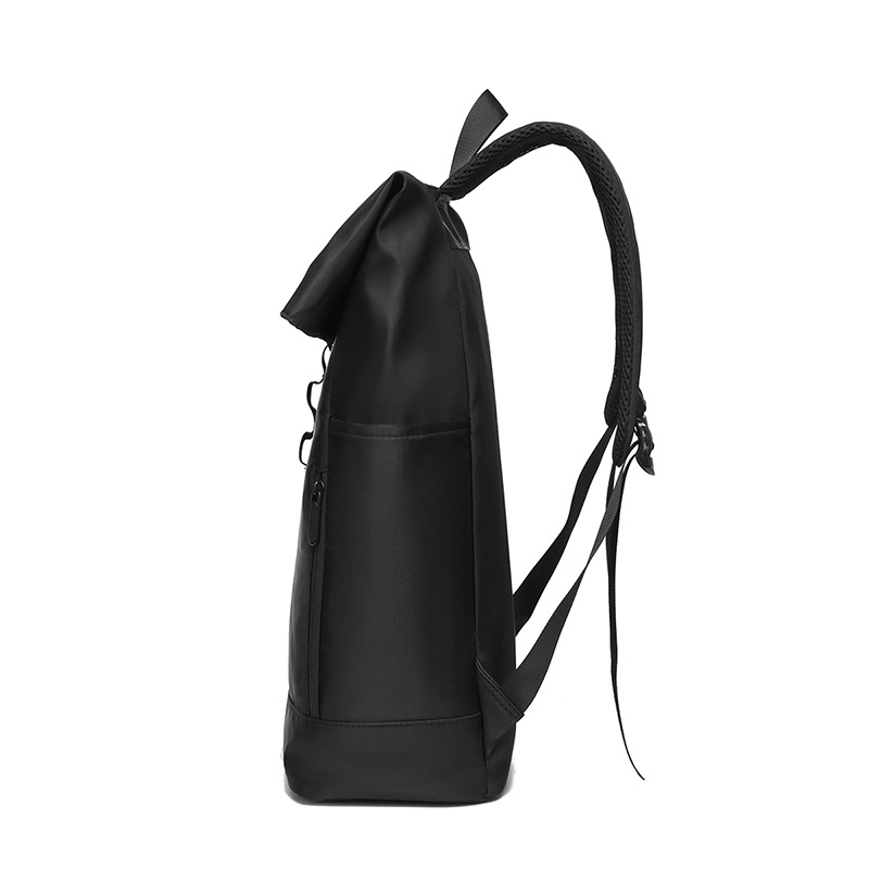 Cross-border best-selling rolled-up backpacks, men's casual travel bags, Korean style trendy large-capacity Oxford cloth schoolbags Specification drawing