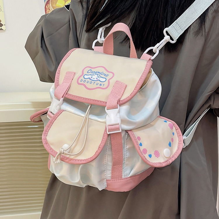 New Korean donut big ear collaboration backpack, student schoolbag, women's crossbody bag, and mini backpack with cinnamon dog full figure