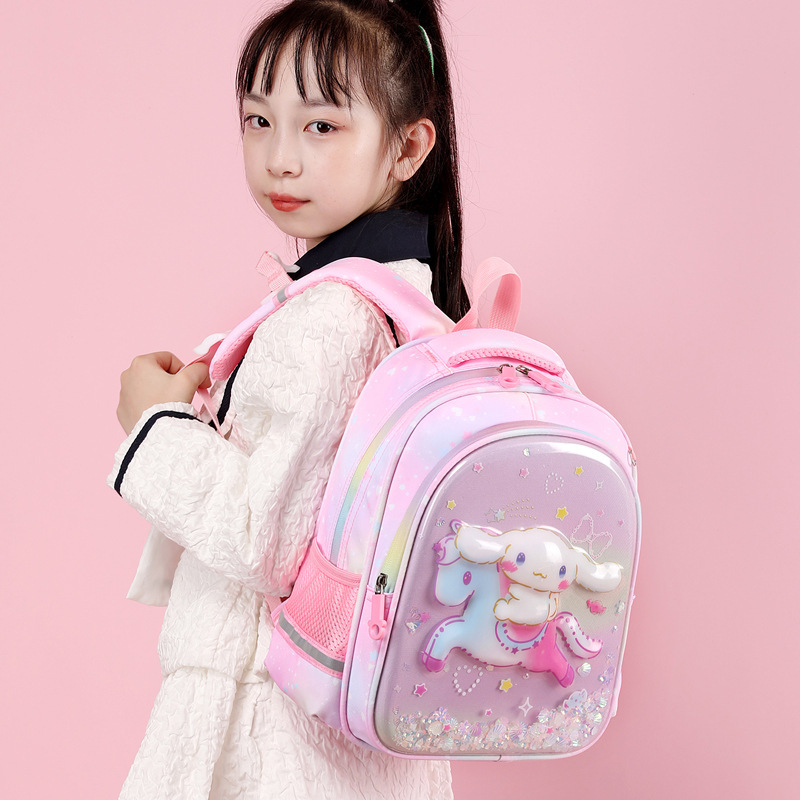 Children's schoolbag cartoon Kulomi Kindergarten backpack for reducing burden and protecting spine, middle and senior class girls' backpack for preschool class Specification drawing