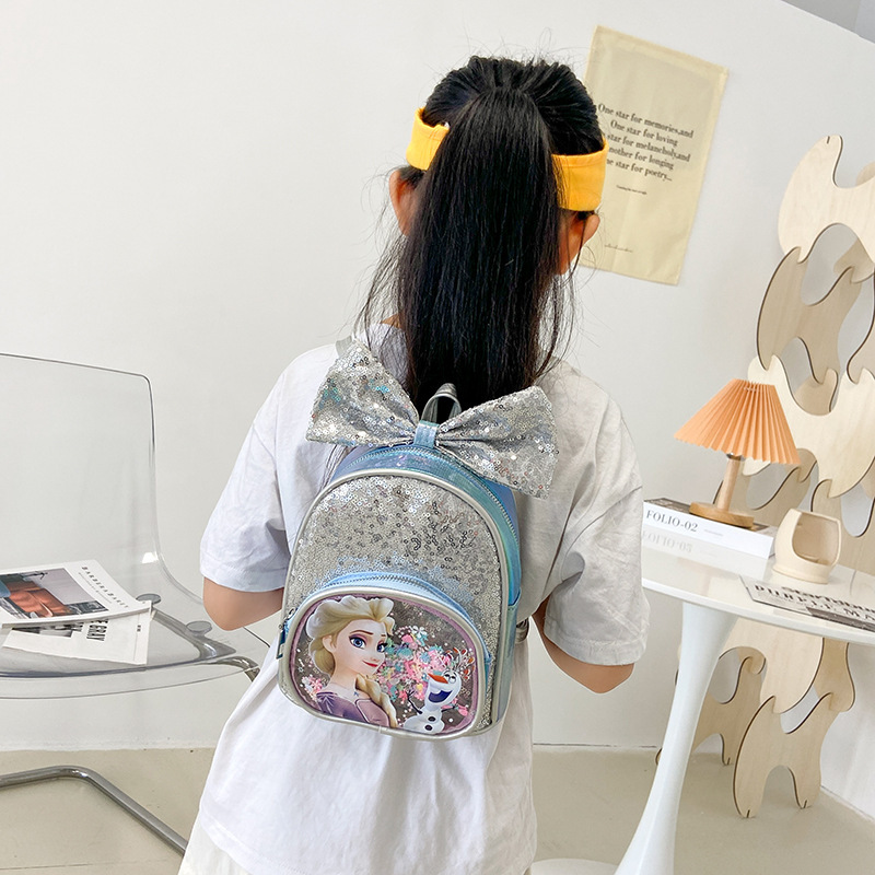 New cartoon and fashionable sequined children's schoolbags, travel small backpacks, girls' backpacks, versatile and cute princess bags Application Scenario