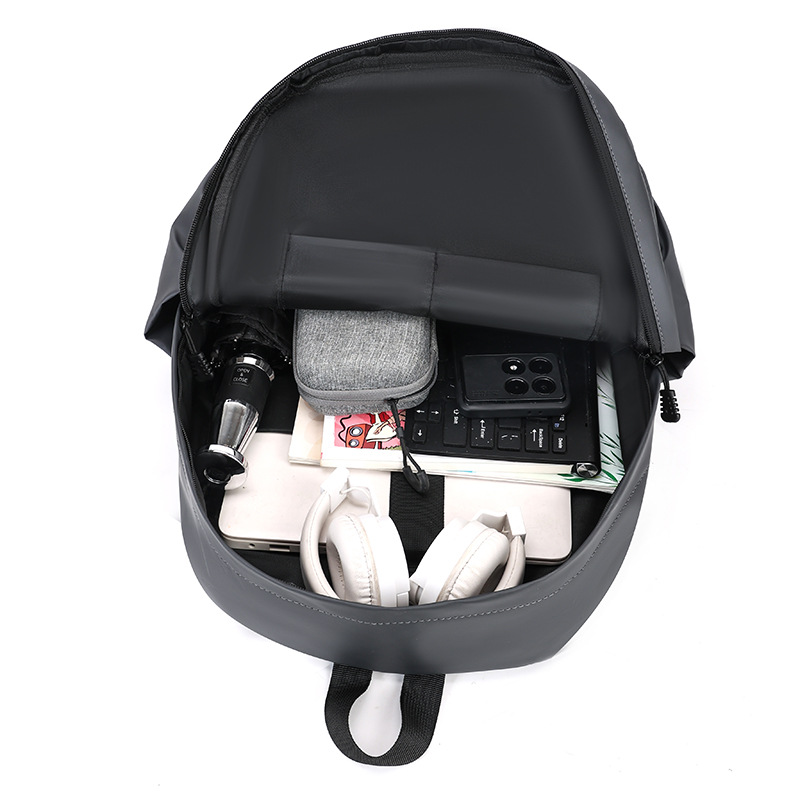 New Korean-style men's backpacks, school bags for junior and senior high school students, cross-border trade large-capacity, simple commuting computer bags Item Picture
