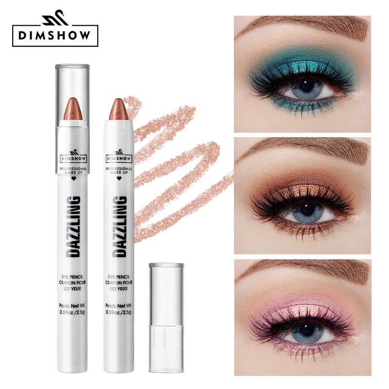 Cross-border bestseller DIMSHOW eyeshadow pen, a multi-color high-gloss eyeshadow with pearlescent foaming details Picture