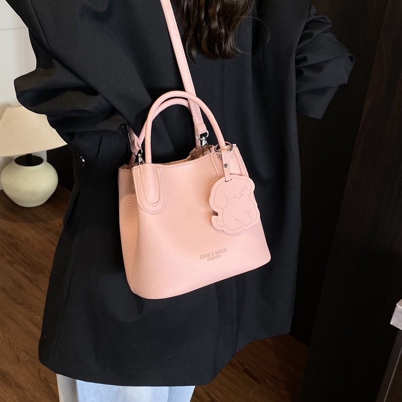 2025 Simple and casual hand-held small bag, new trendy and fashionable commuter crossbody bag, summer vegetable basket bucket bag Specification drawing
