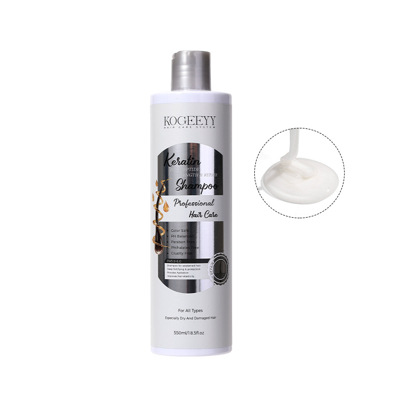 KOGEEYY Cross-border Exclusive Keratin Peptide shampoo 550ml Salon Hair Repair Shampoo Item Picture