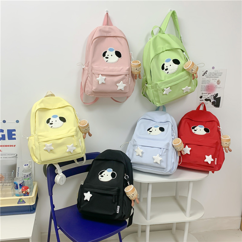 Puppy Schoolbag for girls' college birthday, simple and versatile, ins style, high appearance level, primary and secondary school students' backpacks for grades 1-3 full figure