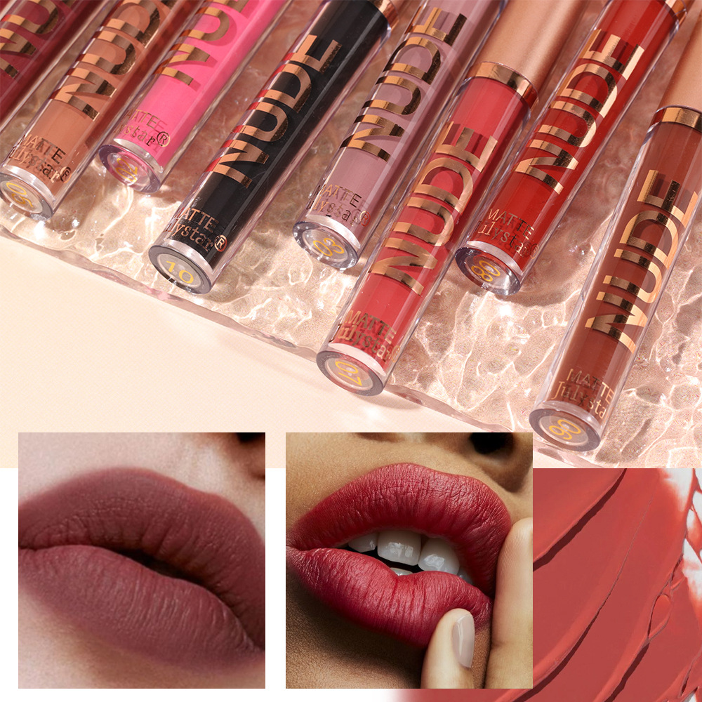 Cross-border makeup long-lasting, non-fading, non-stick cup lip gloss, European and American velvet matte lip gloss for export wholesale Specification drawing