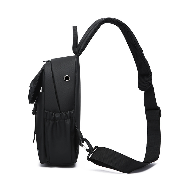Casual single-shoulder backpack, fashionable cross-border men's chest bag, water-resistant crossbody bag, business bag, multi-functional men's bag, trendy brand Specification drawing