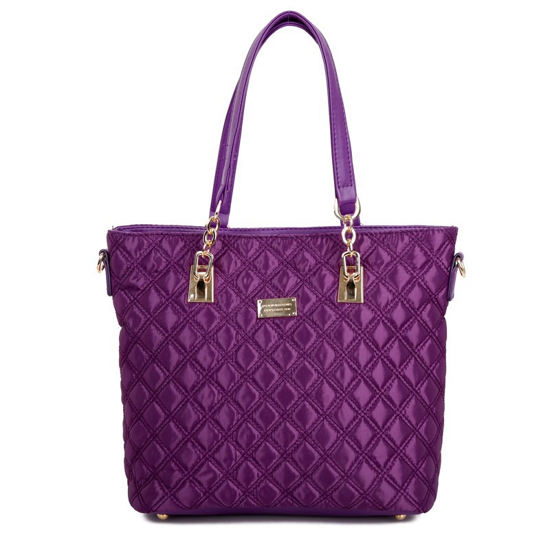 A set of women's bag, a multi-piece women's bag with a diamond pattern, a single-shoulder bag, a fashionable European and American style, a cross-border crossbody large bag Specification drawing