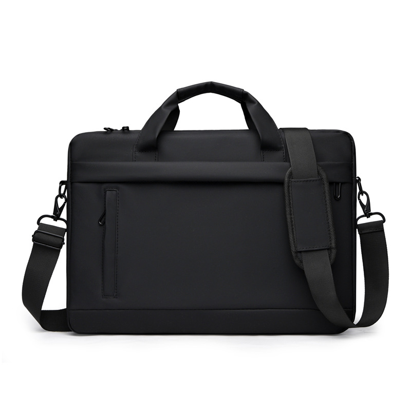 New leather film hand-held laptop bag, 15-inch and 16-inch single-shoulder bag for men, large-capacity briefcase and file bag full figure
