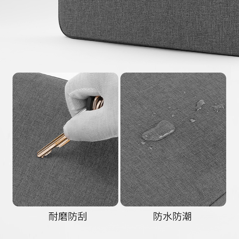 Wholesale in stock, one-piece consignment, 13-inch Oxford fabric, fleece, thickened notebook, double-zipper, 15-inch computer inner liner bag details Picture