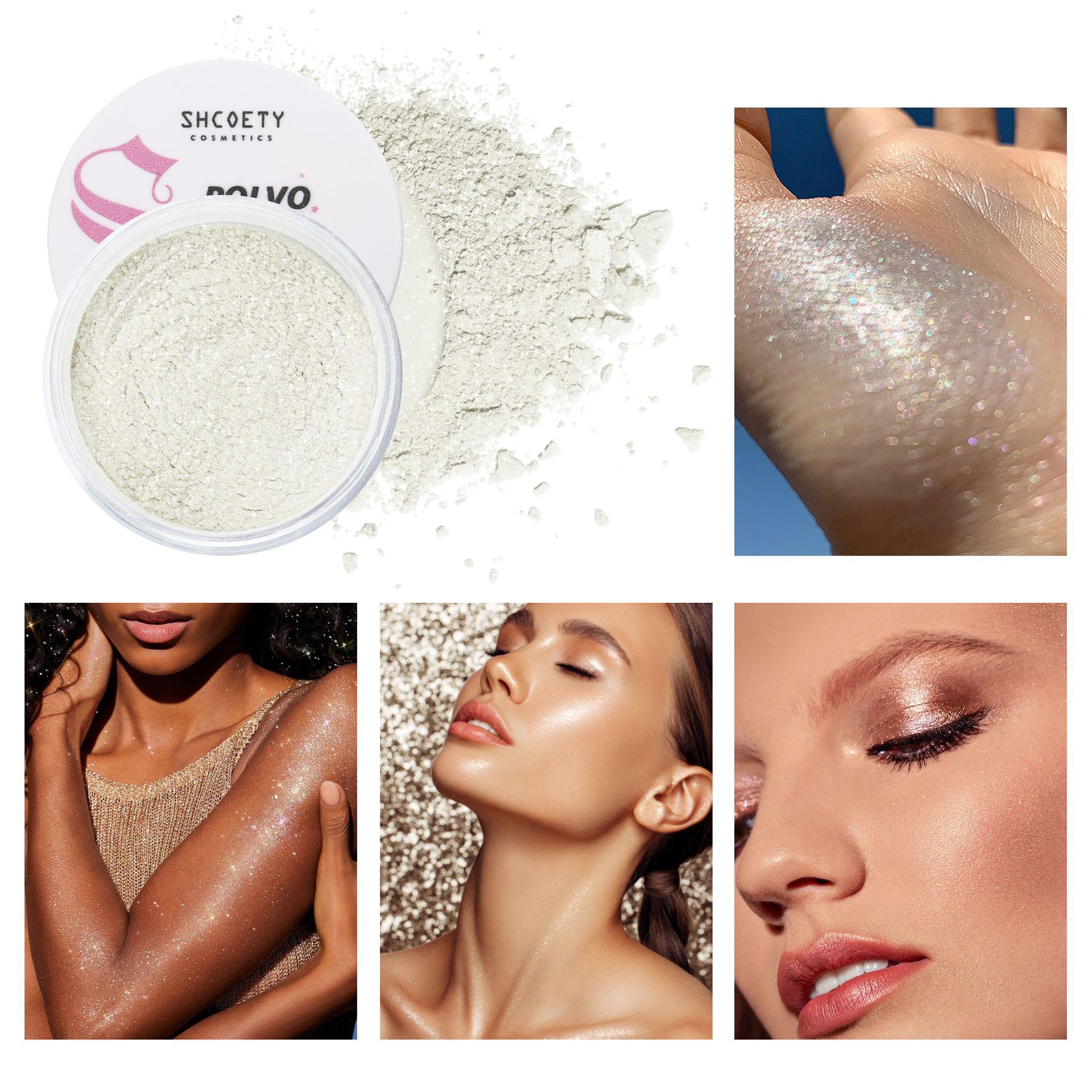SHCOETY Highlighter Powder is waterproof, sweat-proof, does not smudge, concealer loose powder, light nude contouring and setting powder, cross-border makeup full figure