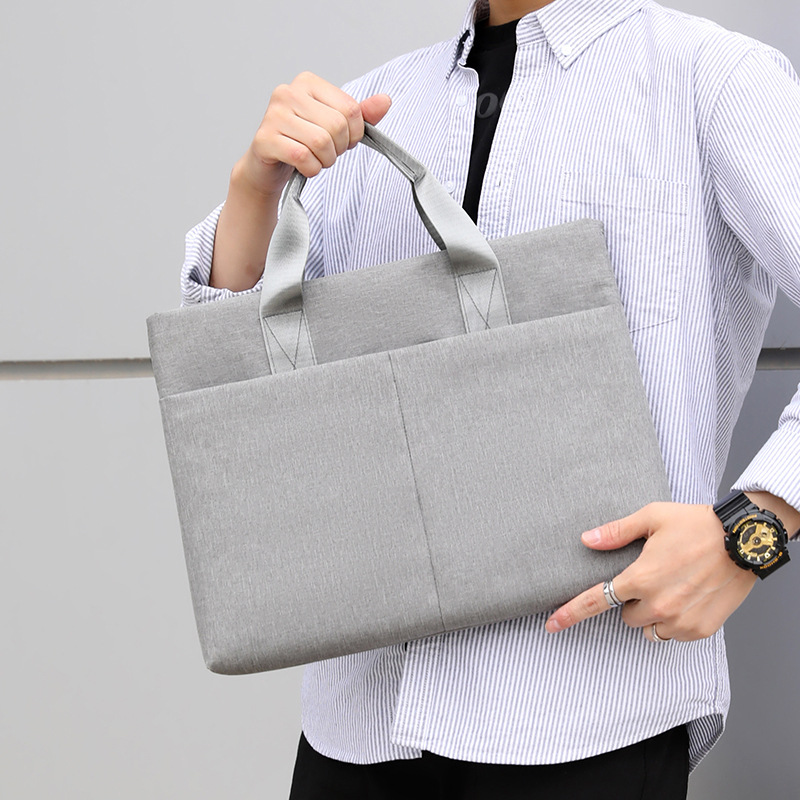 New cross-border laptop bag for men and women, business briefcase and file bag, suitable for 15-inch notebook case details Picture