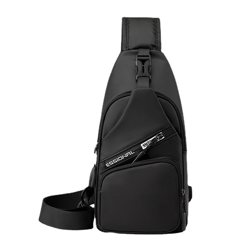 Wholesale new multi-pocket USB men's chest bag, fashionable, portable, casual, outdoor sports single-shoulder crossbody bag Item Picture