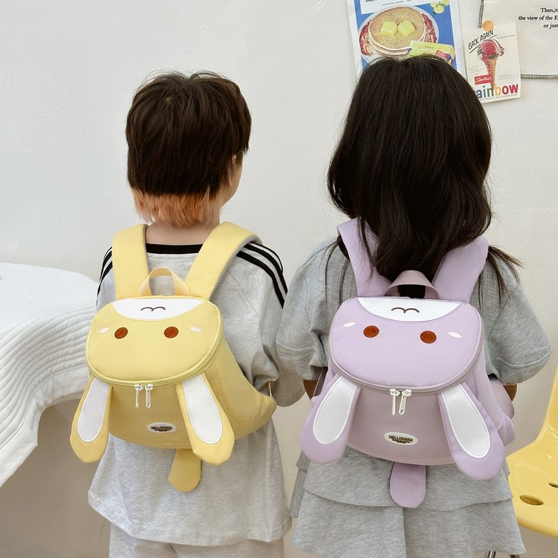 New cartoon boys' and girls' cute rabbit schoolbags, super cute girls' backpacks, children's double-shoulder backpacks Specification drawing