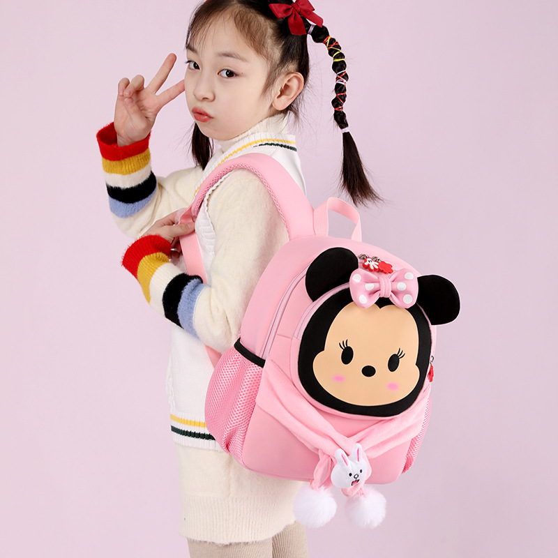 2023 New style primary school schoolbag, cartoon and animation, kindergarten children's backpack, lightweight back-protecting and anti-wandering backpack Specification drawing
