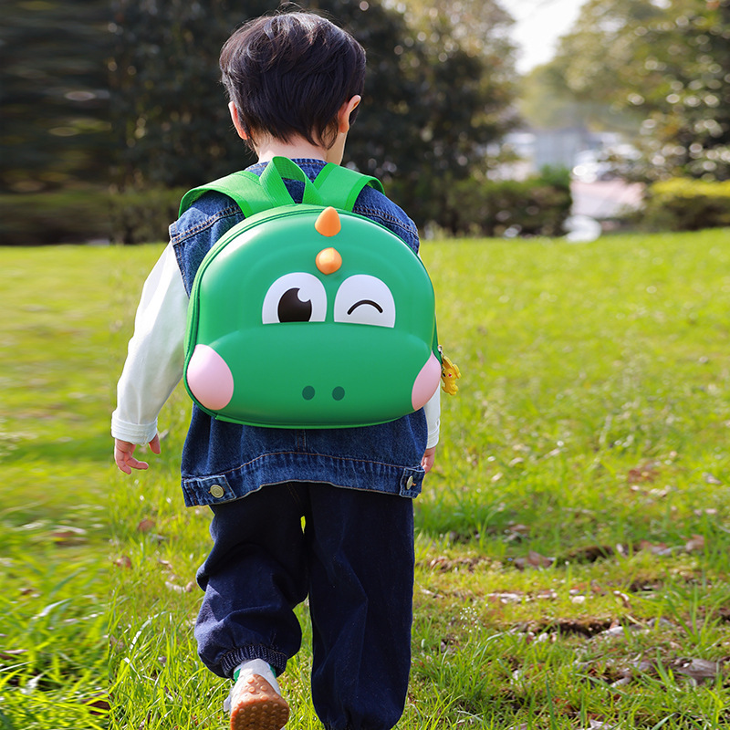 New kindergarten backpack dinosaur 3D hard shell men's and women's bags, eggshell for entering the kindergarten, super cute children's dirt-resistant bags full figure