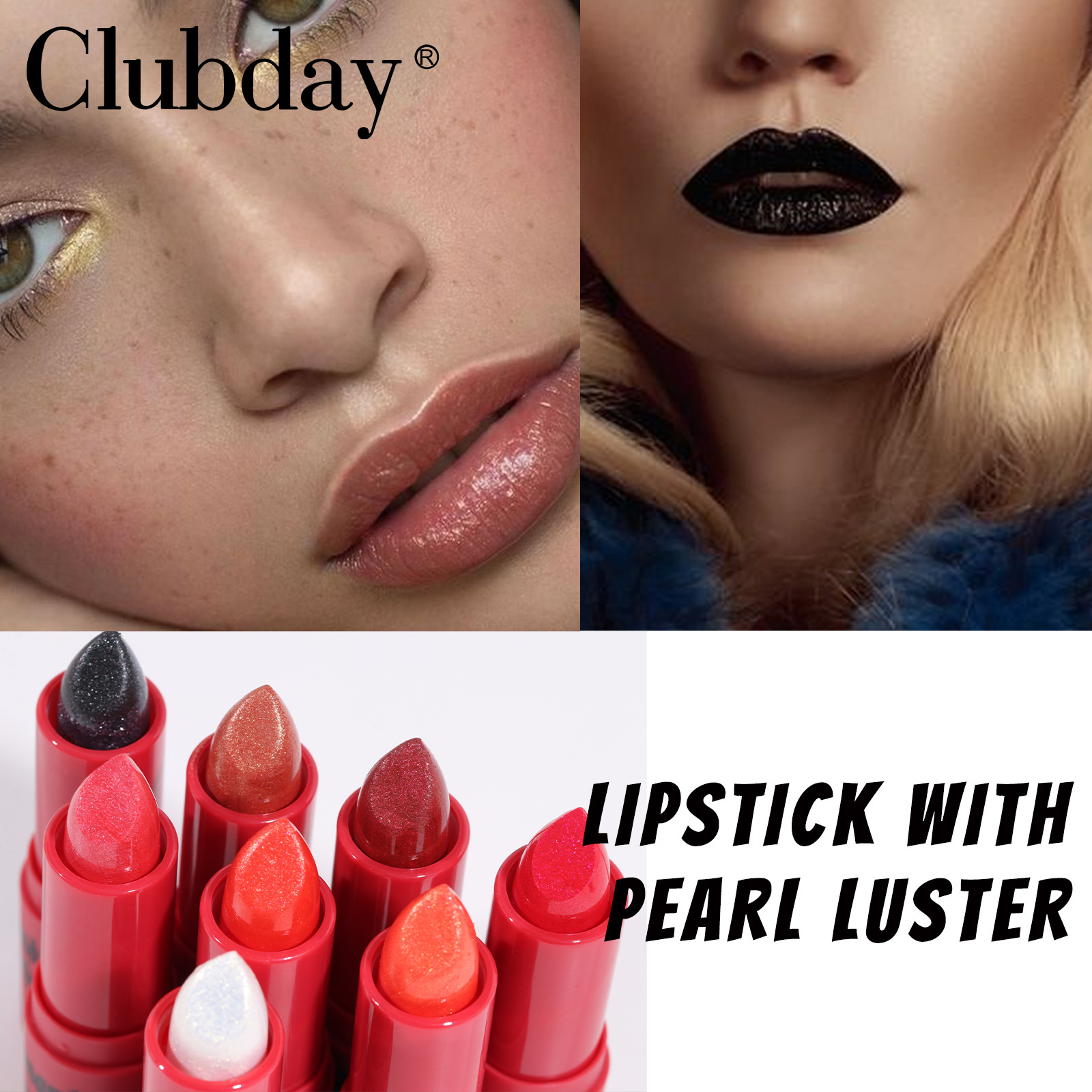 Wholesale of 8 new colors of black velvet lip gloss lipstick for cross-border trade, which does not fade or stick to the cup, and is a pearl diamond lipstick details Picture
