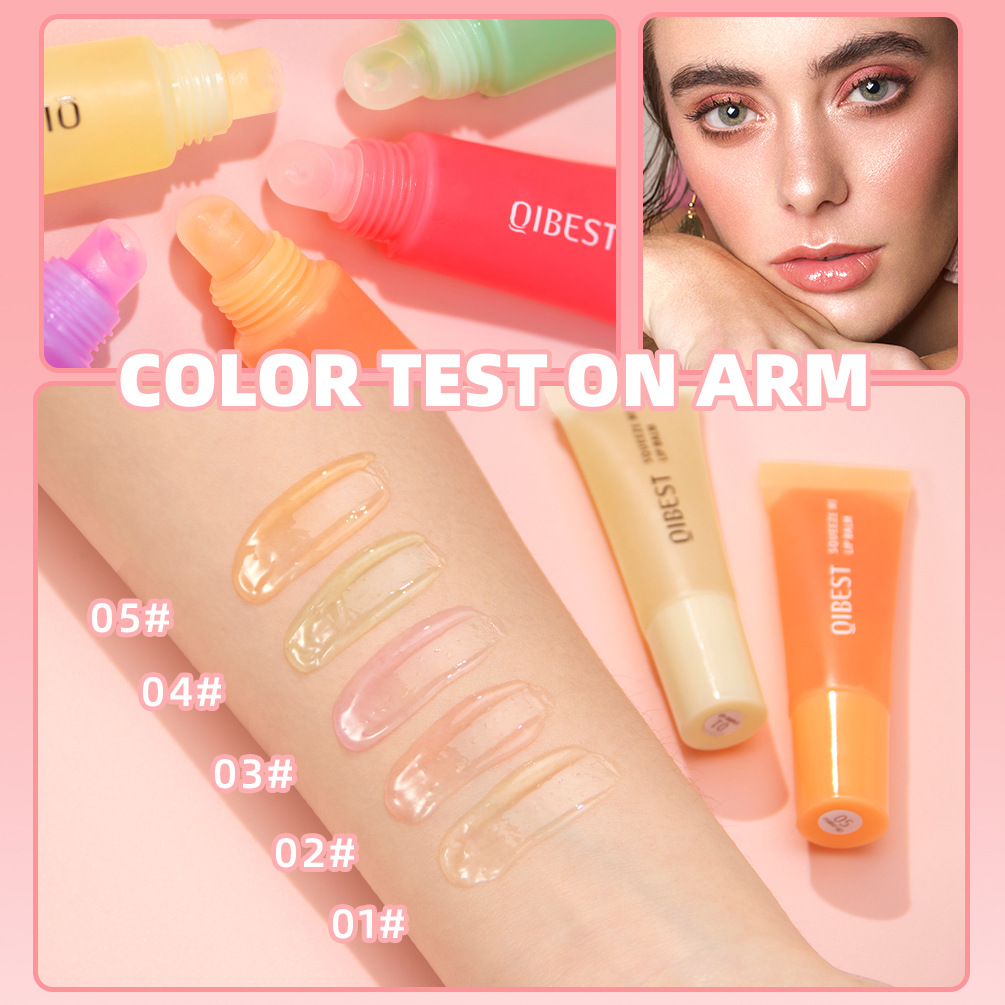 QIBEST Cross-border Water-Gel Lip balm moisturizes and hydrates, prevents dryness and cracking, reduces lip lines, removes dead skin, and cares for lip makeup details Picture