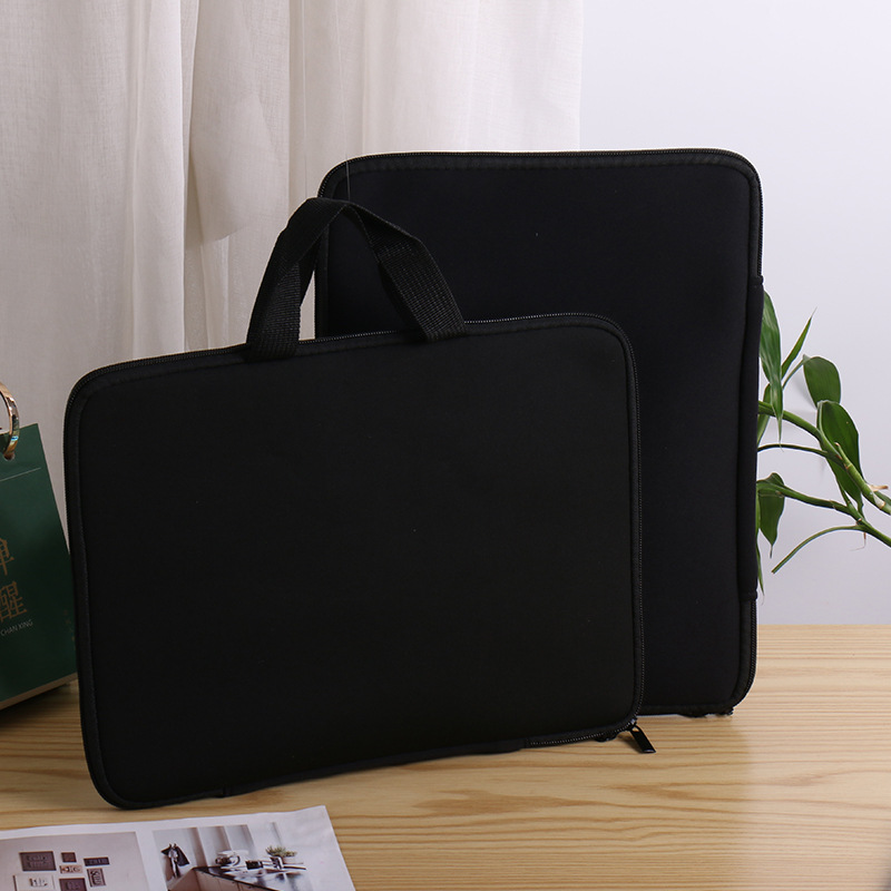 Factory wholesale diving material computer bags, SBR zipper bags, 13-inch, 14-inch, 15-inch notebook inner liner bags with handles full figure