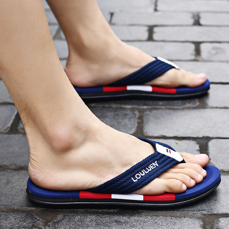 Custom-made summer beach Korean style slippers men outerwear flip-flops men slippers cross-border large size Application Scenario