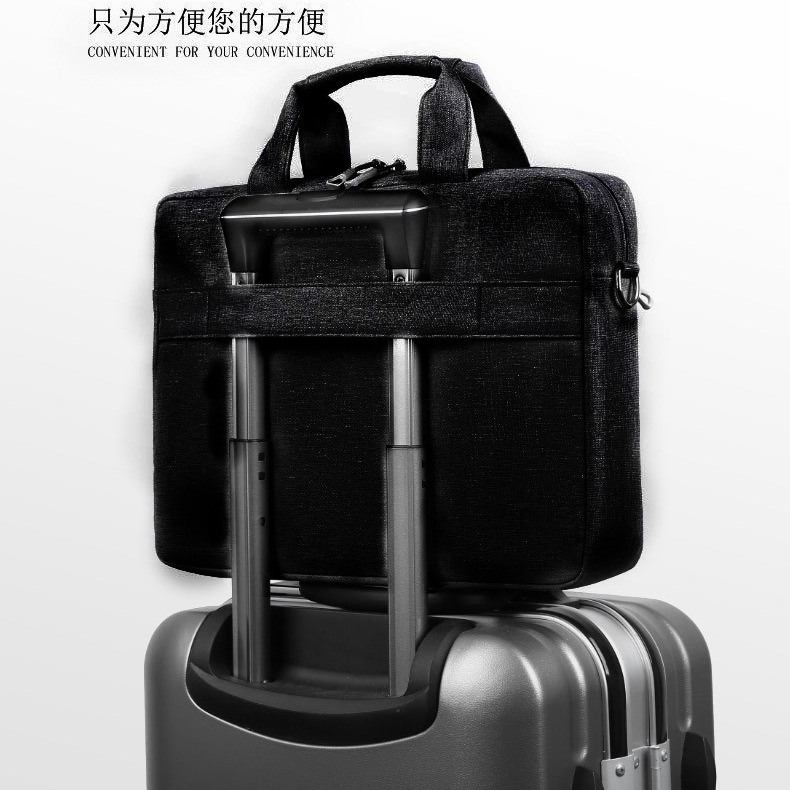 Cross-border spot wholesale of large-capacity waterproof Oxford cloth crossbody 16-inch handle briefcase 15 laptop bag details Picture