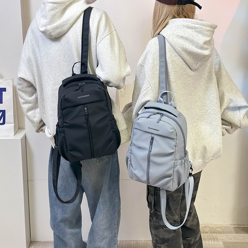 Casual chest bag, sporty and trendy single-shoulder bag, Spring 2025 new style for both men and women, simple and water-resistant double-shoulder small bag details Picture