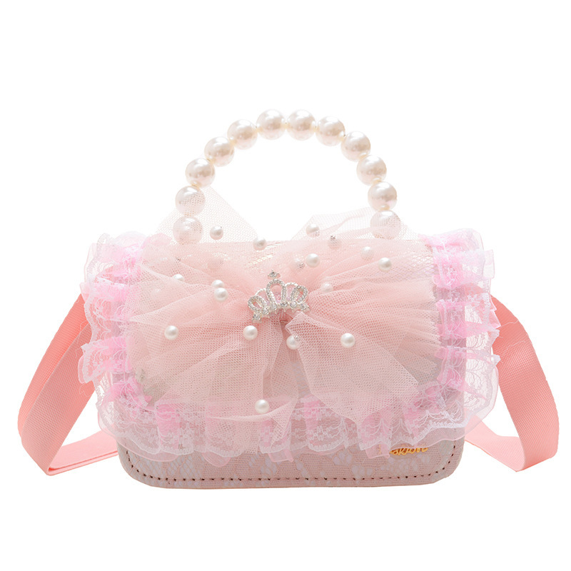 Girls' Bag 2022 New Style Fashionable children's cute hand-held shoulder bag Bao Bao Princess crossbody Bag Small square bag Item Picture