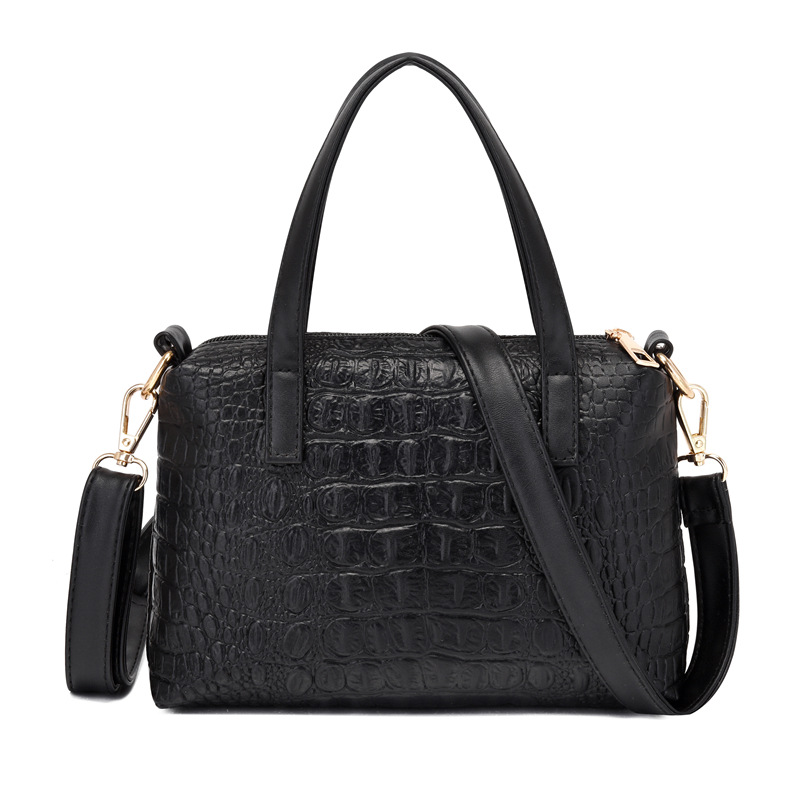 New women's handbags, European and American fashion trends, women's single-shoulder bags, crocodile print handbags, cross-border mother-and-child bags Specification drawing