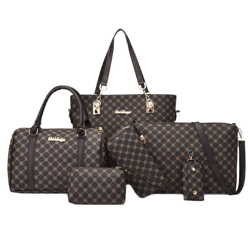 Women's bag 2025 New large-capacity single-shoulder bag, fashionable mother-and-child bag, six-piece set, casual crossbody bag, handbag Item Picture
