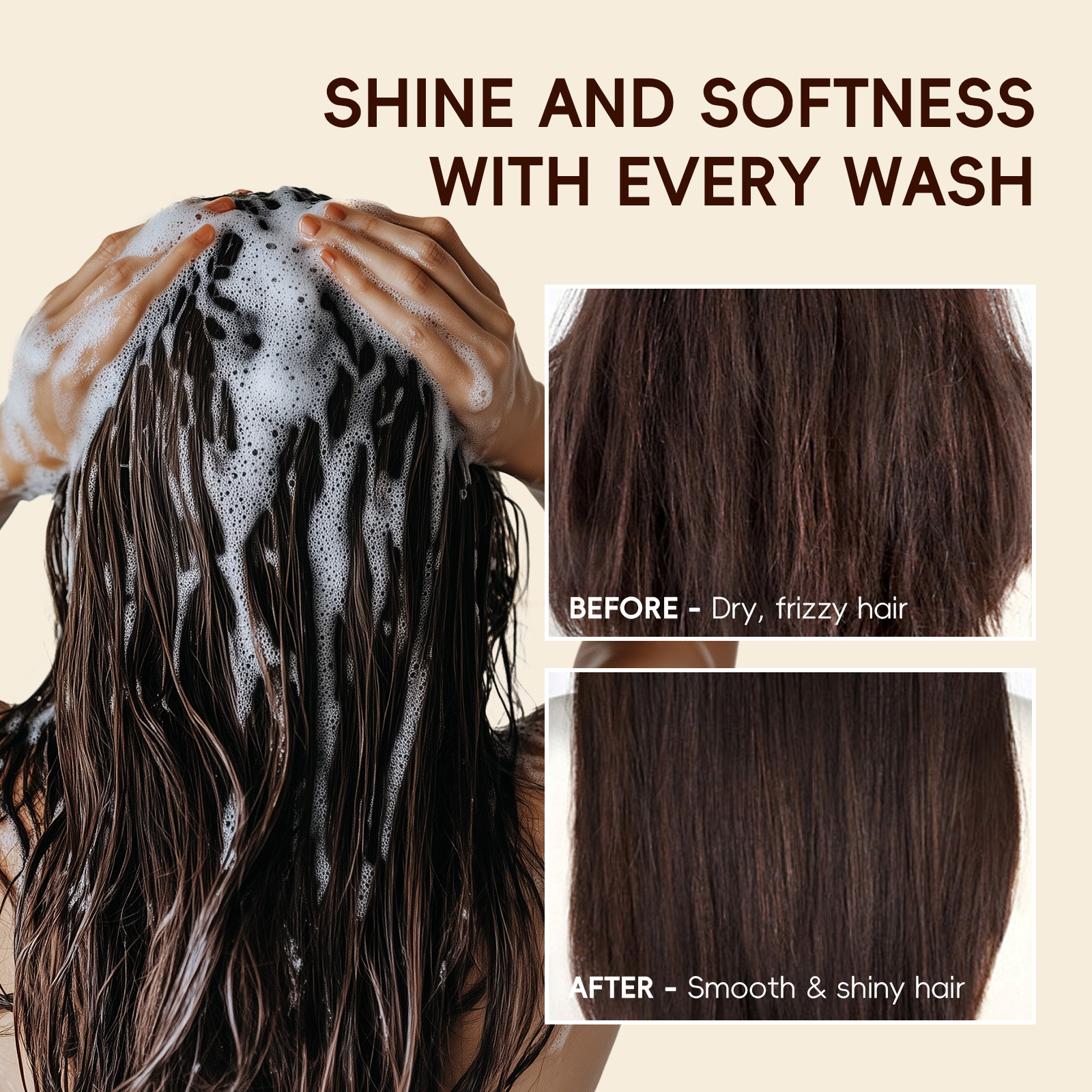 LAIKOU Cross-border Laikou Nut Oil Shampoo 100ml Cleansing, Softening and Moisturizing Hair Care Product Application Scenario