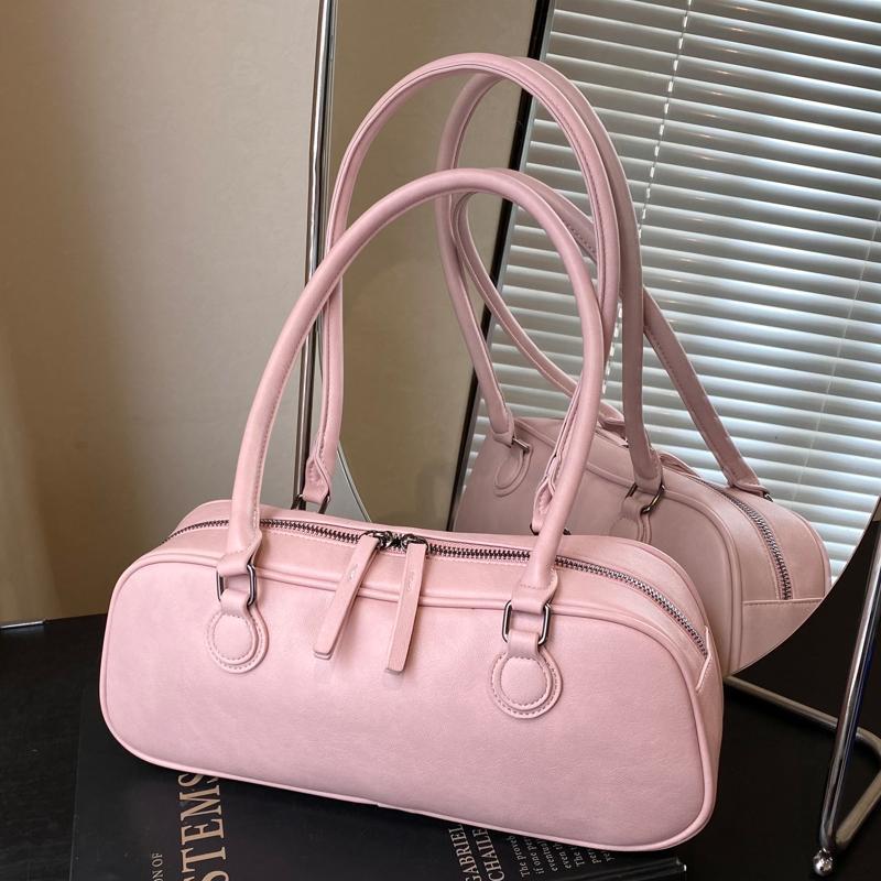 Casual, fashionable and trendy ladies' large-capacity 2025 new spring retro, simple and niche single-shoulder commuting pillow bag full figure