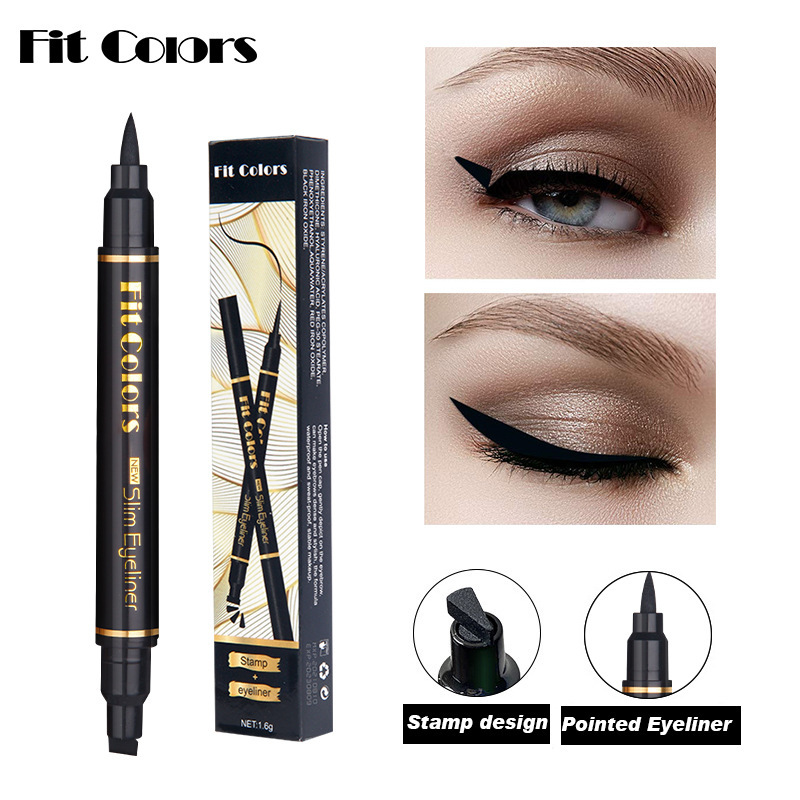 The Fit Colors double-headed triangular wing seal is not easy to smudge the eyeliner liquid pen cross-border Eyeliner full figure
