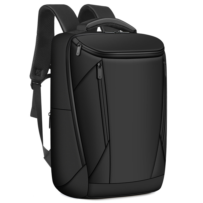 Large-capacity leather film computer bag, 17.3-inch business travel and office notebook bag, college student backpack with logo printing Item Picture