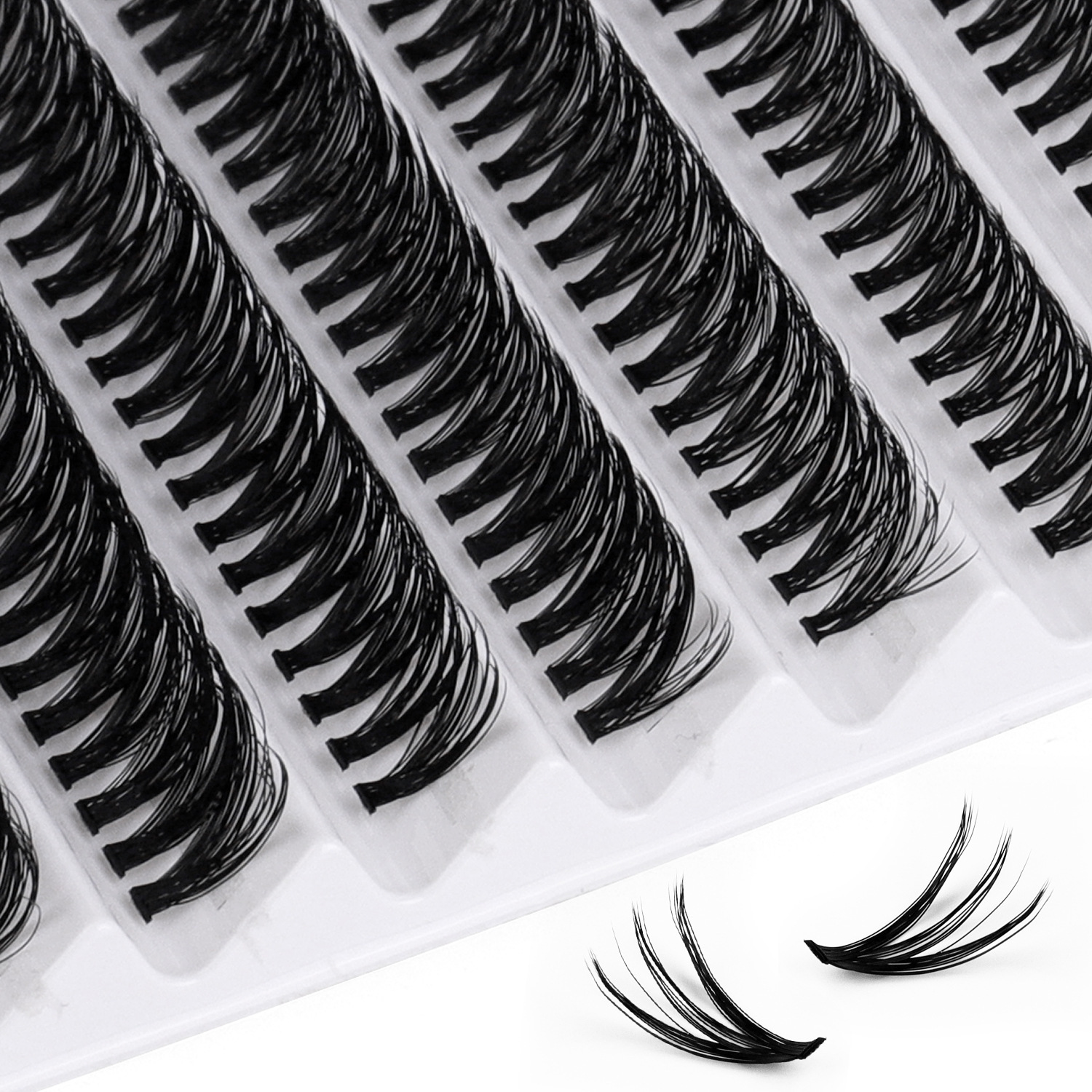 Cross-border segmented false eyelashes, 200 clusters of large-capacity European and American single clusters, 40P thick DIY self-grafted eyelashes Specification drawing