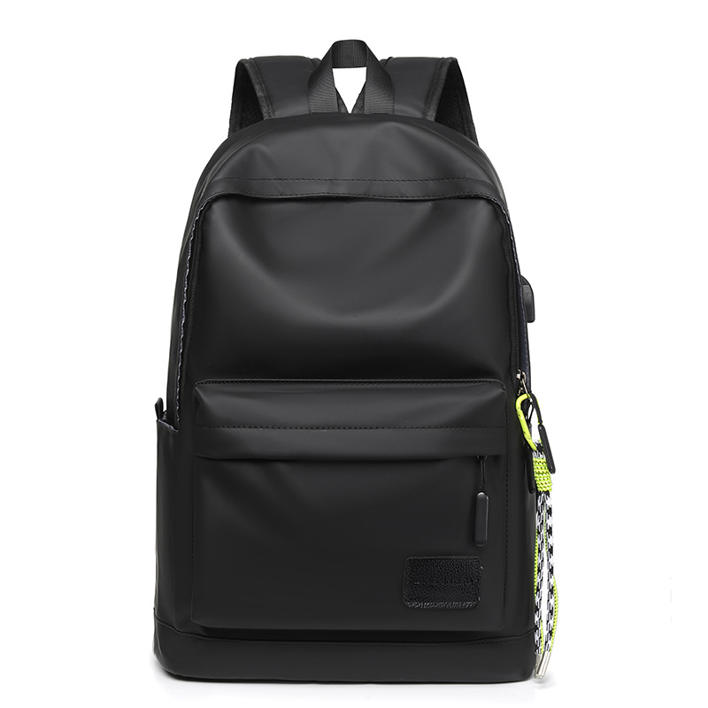 2023 New Korean-style personalized solid color backpack, large-capacity versatile casual schoolbag, fashionable and simple student backpack Item Picture
