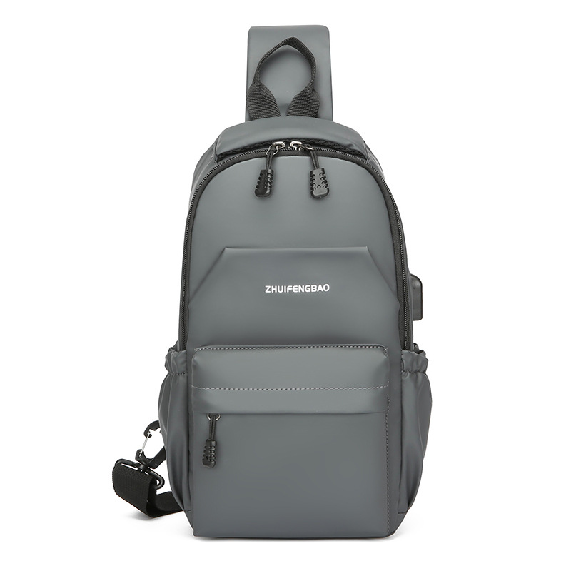 Customized chest bags, men's fashion trends, lightweight single-shoulder bags, multi-purpose men's bags, LOGO processing, lightweight double-shoulder small backpacks Item Picture