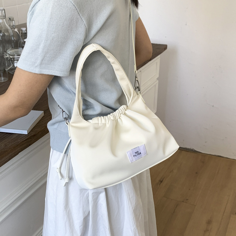New 2025 Pleated bag for women, large-capacity, fashionable and versatile shoulder bag, nylon fabric casual commuting crossbody bag for women Specification drawing