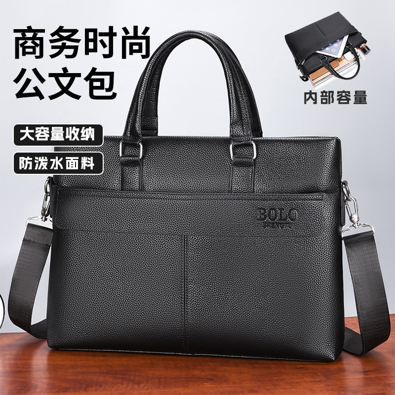Wholesale 2025 Men's bags, business handbags, hand-held briefcases, single-shoulder bags, crossbody bags, hand-held large-capacity briefcases full figure