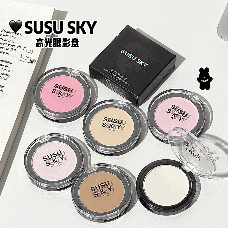 SUSU SKY High-gloss Eyeshadow Palette, cold atmosphere, one-piece blush, matte brightening, contouring, cutoff makeup wholesale, Little Red full figure
