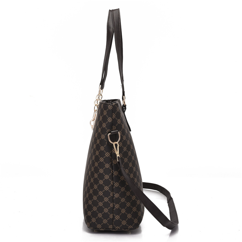 Women's bag 2025 New large-capacity single-shoulder bag, fashionable mother-and-child bag, six-piece set, casual crossbody bag, handbag Specification drawing