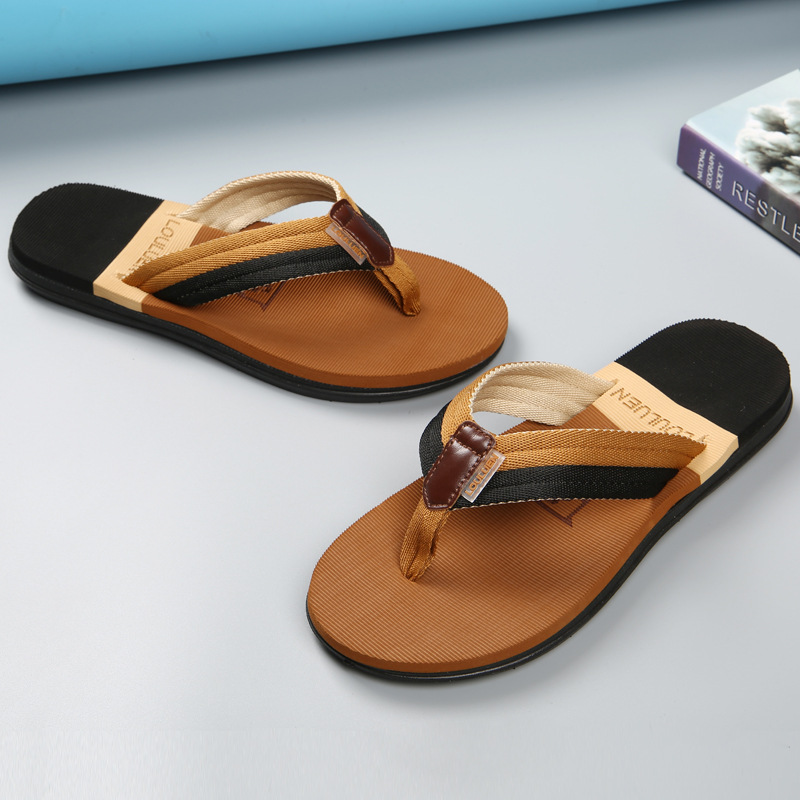 Summer new student couple flip-flops beach shoes, men's outdoor casual anti-slip flip-flops, large size Specification drawing