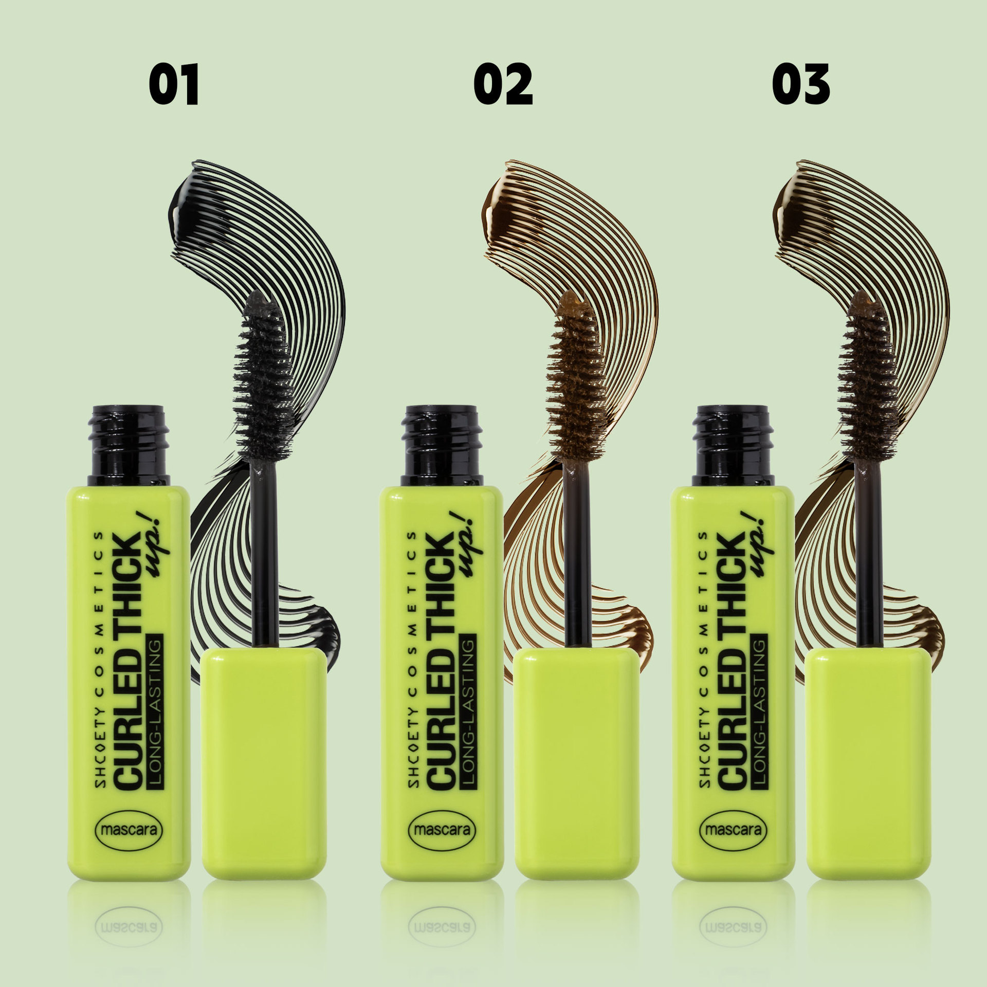 SHCOETY Cross-border 7D Mascara is waterproof, does not smudge, naturally slender, thick, long-lasting, and curls eyelashes as a base Item Picture