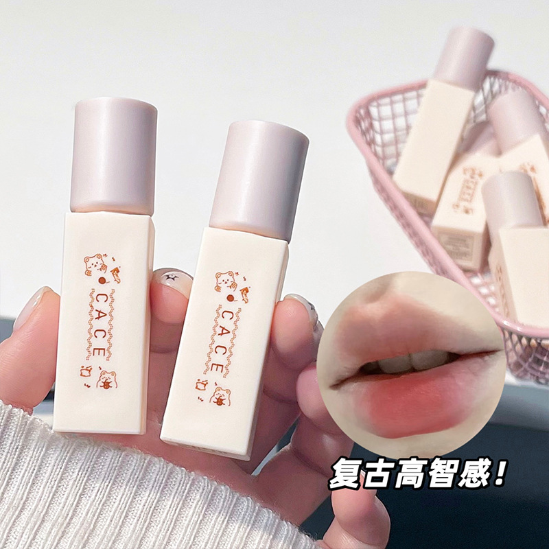 Cute bear Milk Cream, soft mist Lip mud, velvet matte color-matching lip gloss, pseudo-natural look, versatile and affordable lipstick, suitable for students to go out Specification drawing