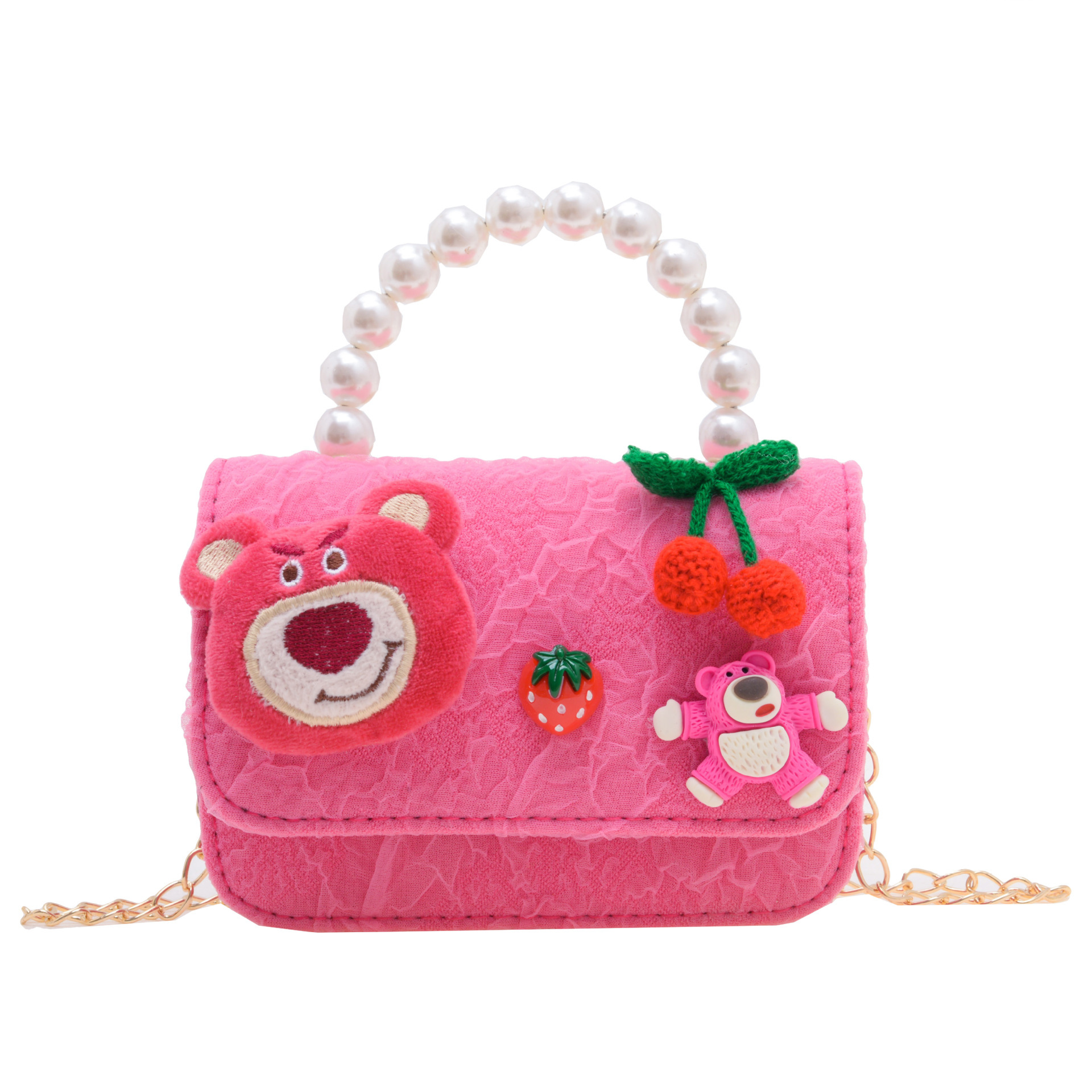 New popular children's bags, fashionable little Chanel princess bags, cute hand-held crossbody bags for little girls, wholesale and consignment Item Picture