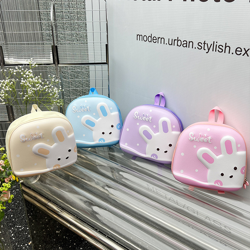 New cute little rabbit eggshell bag for girls, stylish and trendy outdoor clothes, snack bag, kindergarten small class schoolbag details Picture