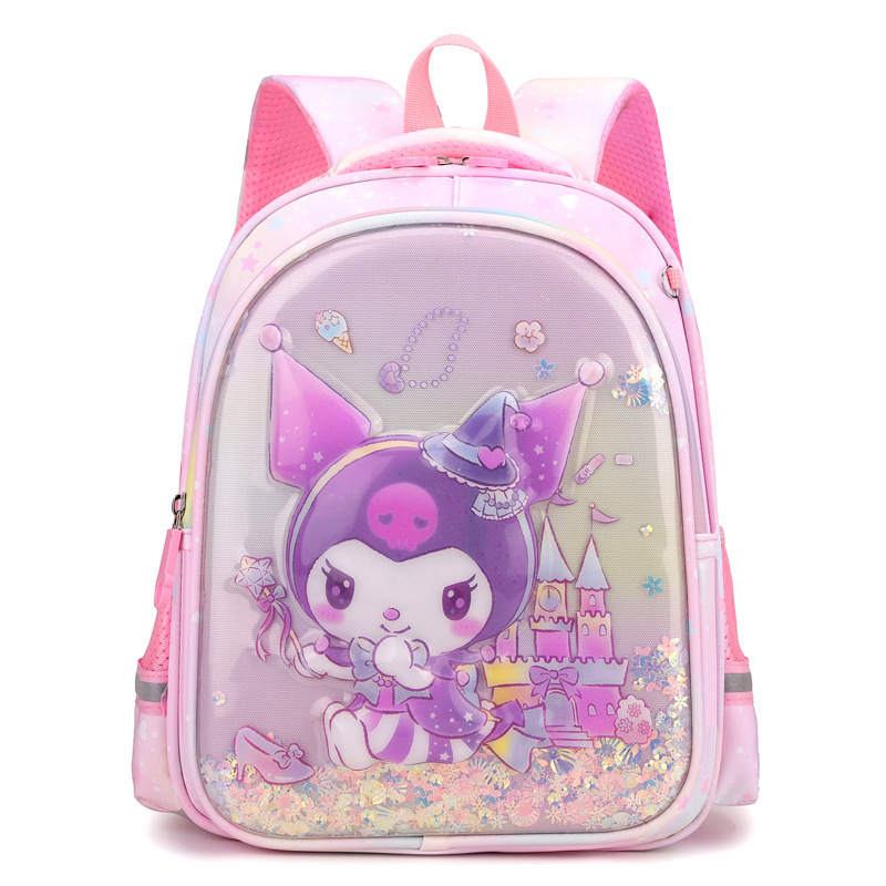 Children's schoolbag cartoon Kulomi Kindergarten backpack for reducing burden and protecting spine, middle and senior class girls' backpack for preschool class full figure