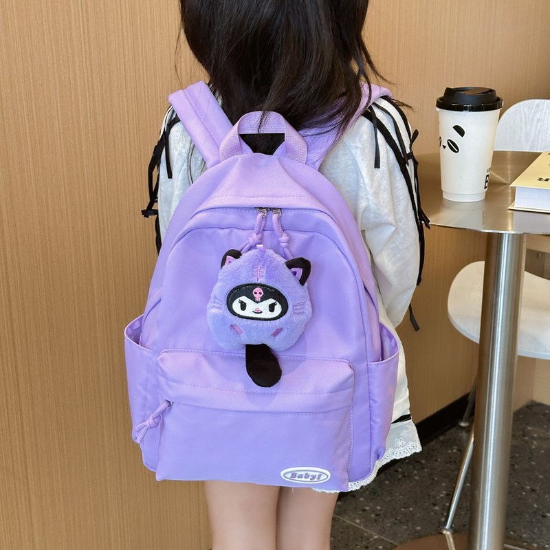 Kindergarten backpack, travel Kuromi, lightweight, high appearance level, cute children's travel backpack, cartoon casual backpack full figure